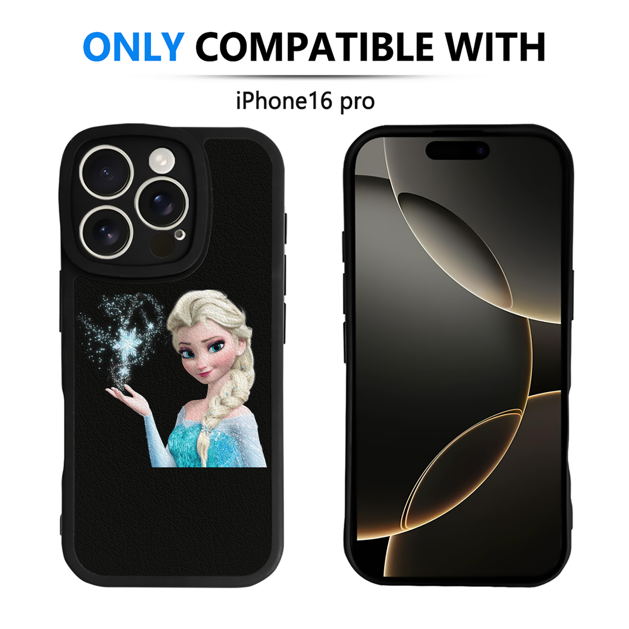 （画像用） アナと雪の女王 アンナ エルサ Frozen Anna Elsa 【iPhone 16シリーズ対応】シリコンスマホケース（レザー調） 材質：シリコン